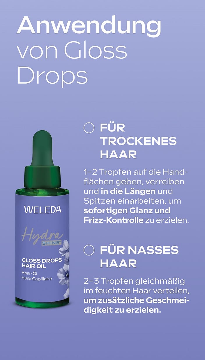 Hydra Shine Gloss Drops Haar-Öl Alpen-Lein