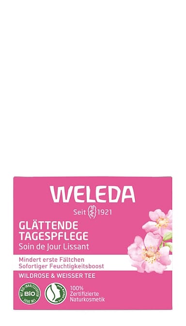 Glättende Tagespflege Wildrose & Weißer Tee