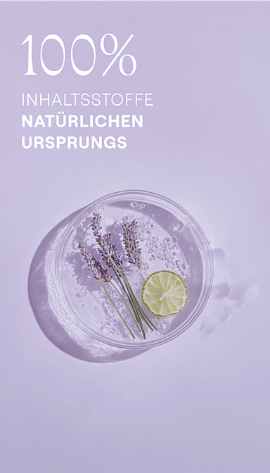 Lavendel Zweig und eine Bergamottescheibe. 100% Inhaltsstoffe natürlichen Ursrpungs.
