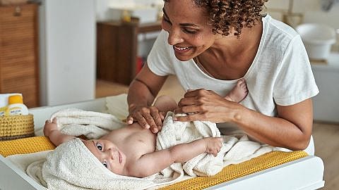 baby with mum