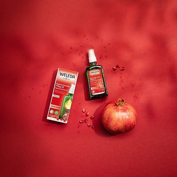 Granatapfel Körperöl und eine Granatapfel